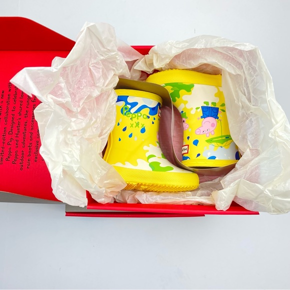 Hunter Peppa Pig Baby Rain Boots Yellow Size 5 NIB - Picture 7 of 9